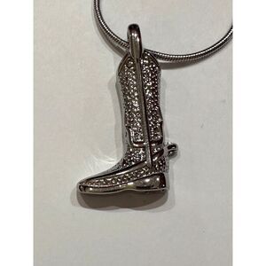 316L Stainless Steel Cowboy Boot Cremation Urn Necklace – Memorial Keepsake